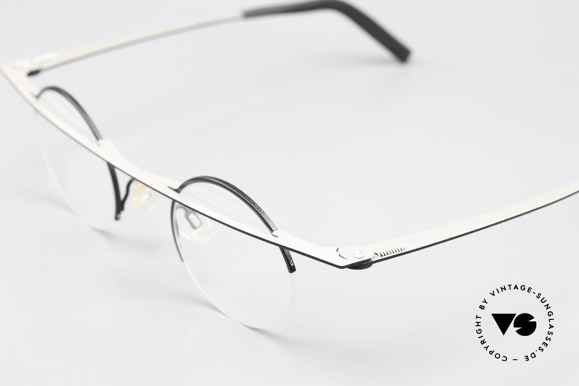 Theo Belgium Gnocchi Balkenbrille Titan Randlos, Avantgarde-Brille für Damen & Herren zugleich, Passend für Herren und Damen