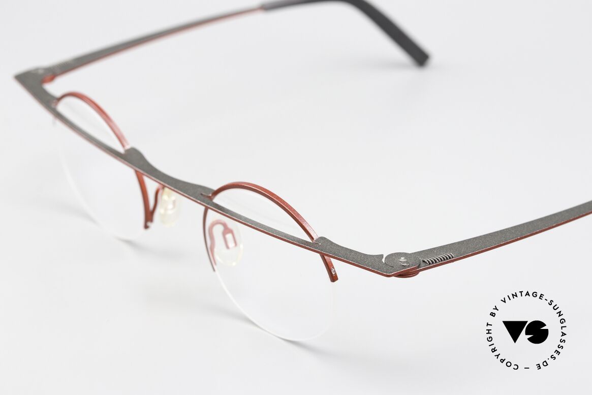 Theo Belgium Gnocchi Designerbrille Halb Randlos, Avantgarde-Brille für Damen & Herren zugleich, Passend für Herren und Damen