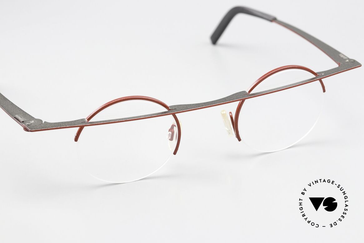 Theo Belgium Gnocchi Designerbrille Halb Randlos, Kreation und Verarbeitung auf Spitzen-Niveau!, Passend für Herren und Damen
