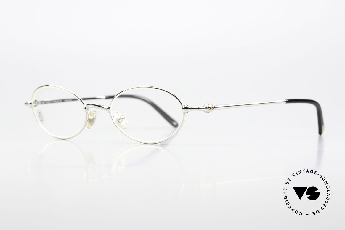Cartier Mizar - M Ovale Luxus Brille Platin 90er, teure Platin-Edition: Fassung mit Platin-Legierung, Passend für Herren und Damen