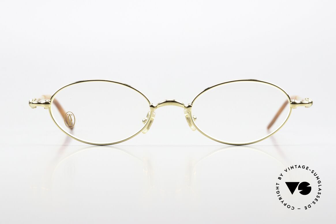 Cartier Mizar - M Ovale Luxus Brille 22kt Gold, Unisex-Modell aus der Cartier 'CERCLE FIN' Serie, Passend für Herren und Damen