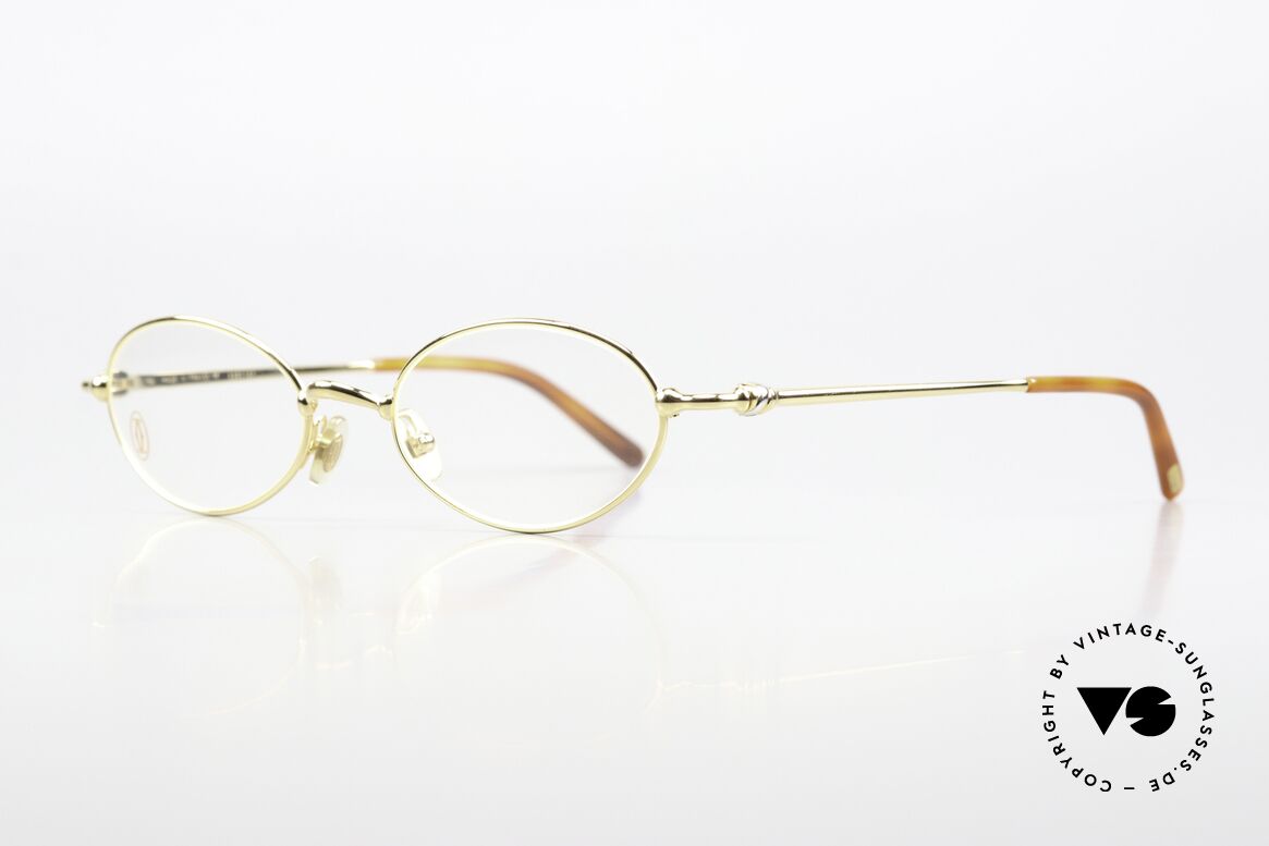Cartier Mizar - M Ovale Luxus Brille 22kt Gold, 22kt vergoldete Fassung (wie alle vintage Cartiers), Passend für Herren und Damen