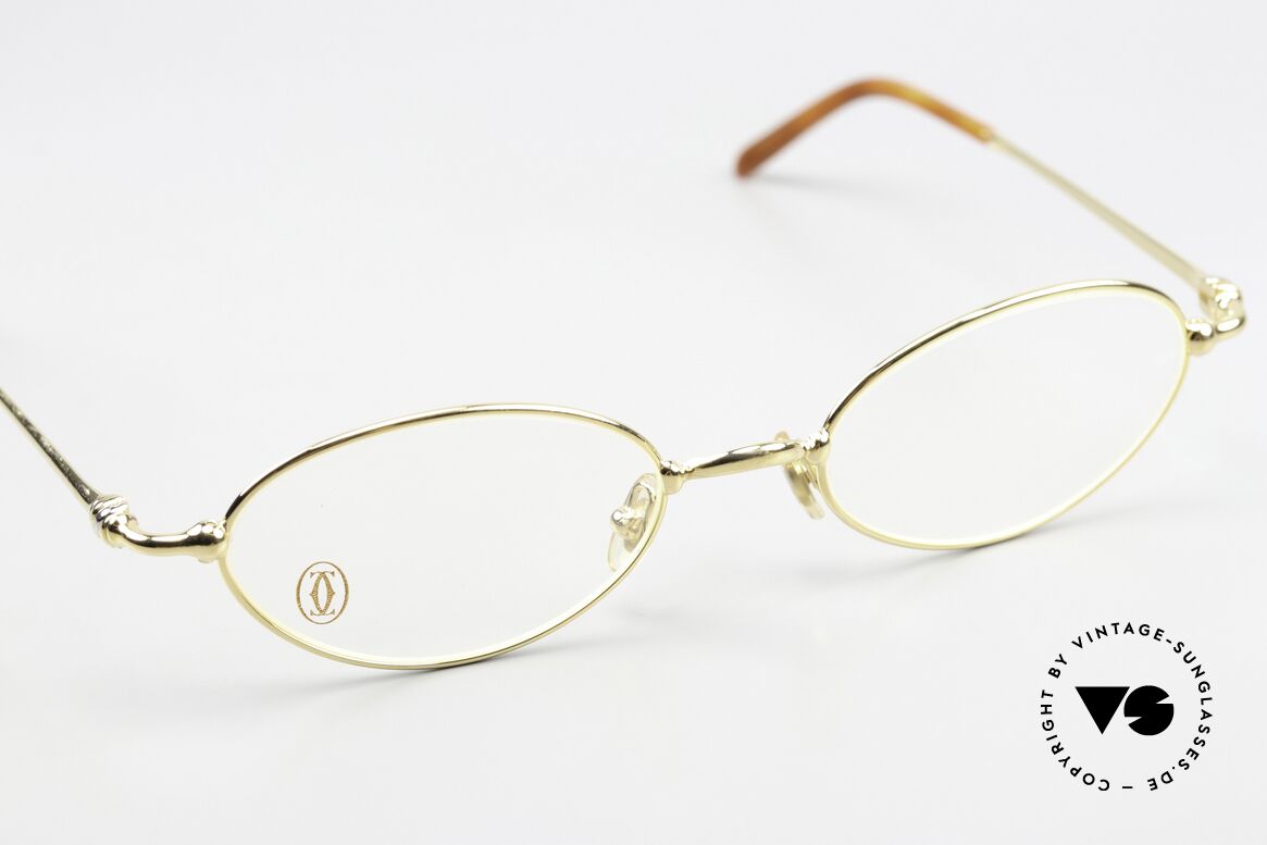 Cartier Mizar - M Ovale Luxus Brille 22kt Gold, KEINE RETRO Cartier Brille; ein Original von 1999!, Passend für Herren und Damen