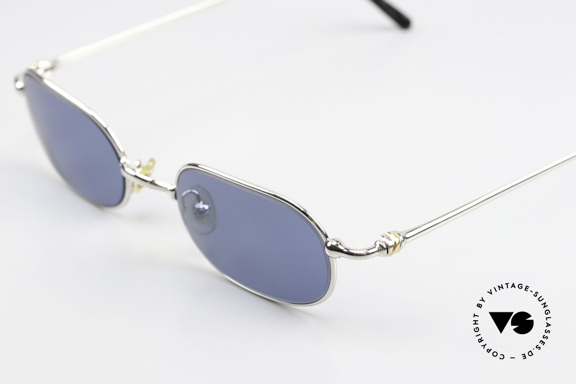 Cartier Orfy - M 90er Sonnenbrille Platinum, platin-plattierte Metall-Fassung in Größe 50-21, 140, Passend für Herren und Damen