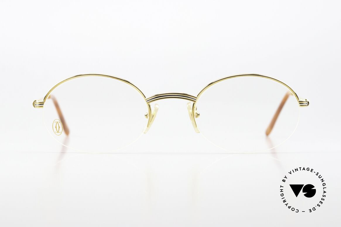 Cartier Manhattan - L Rare 53mm Grösse Vergoldet, Modell aus der Cartier 'Semi-Rimless' Collection, Passend für Herren und Damen