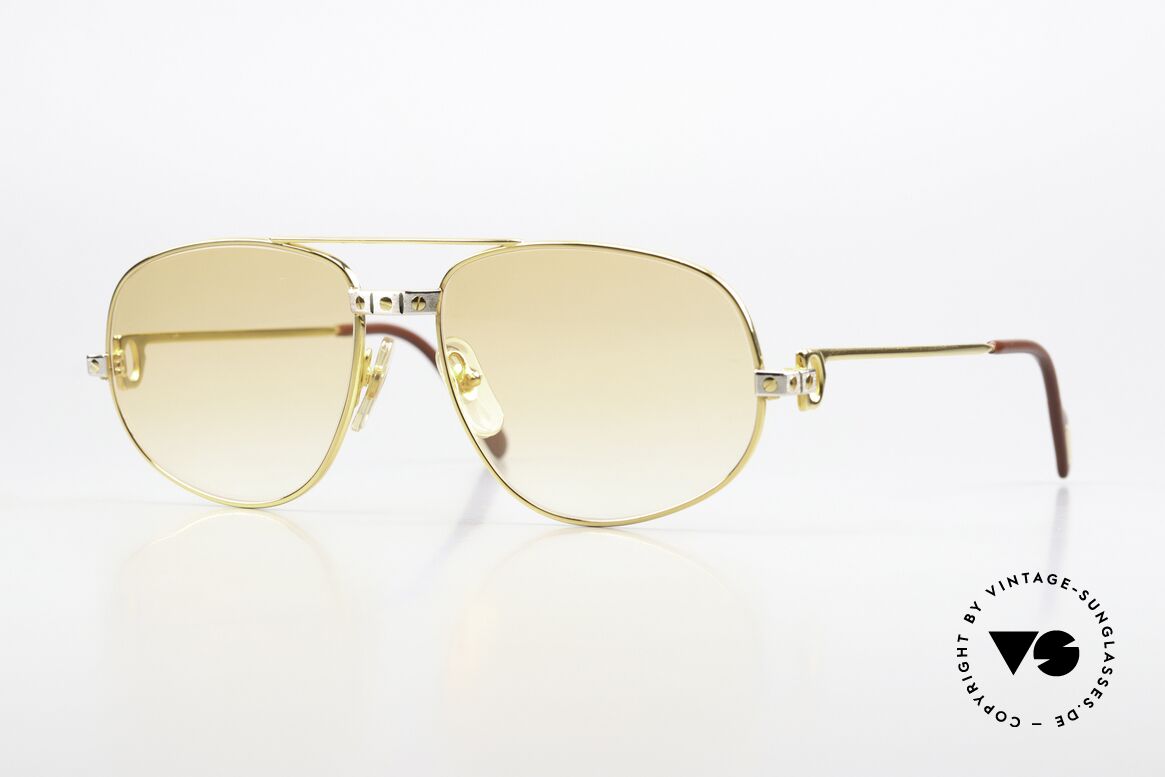 Cartier Romance Santos - M Gläser in Orange Verlauf, vintage Cartier Luxus-Sonnenbrille; Modell ROMANCE, Passend für Herren und Damen Cartier Romance Santos - M Gläser in Orange Verlauf, vintage Cartier Luxus-Sonnenbrille; Modell ROMANCE, Passend für Herren und Damen