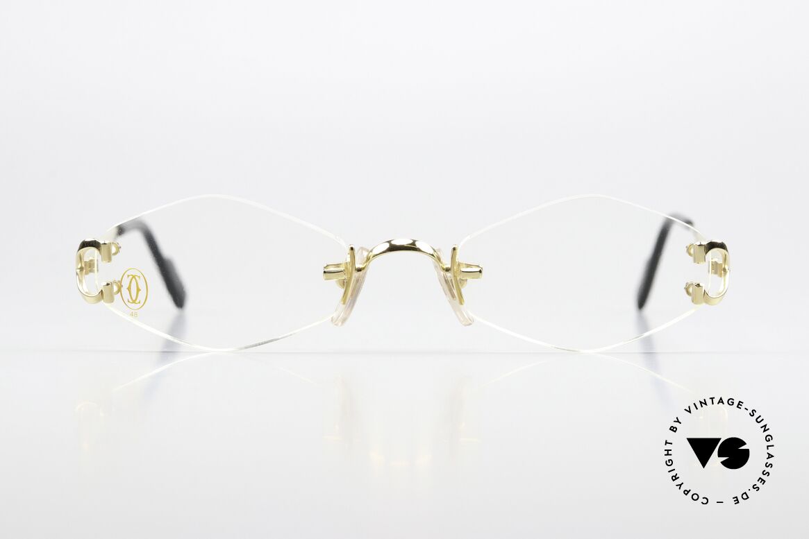 Cartier Soho Randlose Brille Von 1999, rahmenlose Cartier vintage Brille von ca. 1999, Passend für Damen