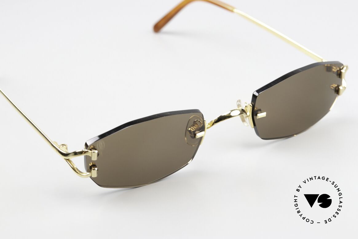 Cartier Capri Randlose Sonnenbrille 1999, somit individuelles Design / Gestaltung möglich, Passend für Damen