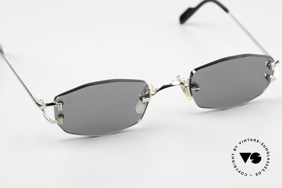 Cartier Capri Platin Sonnenbrille Von 1999, somit individuelles Design / Gestaltung möglich, Passend für Damen