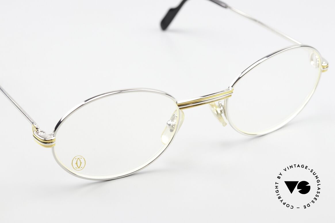 Cartier Saint Honore - L Sehr Seltene 53er Grösse, die platin-plattierte Fassung ist beliebig zu verglasen, Passend für Herren und Damen