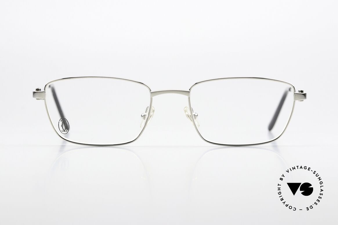 Cartier Tender Platin Luxusbrille Von 2009, Unisex-Modell aus der Cartier 'DÉCOR C' Collection, Passend für Herren und Damen