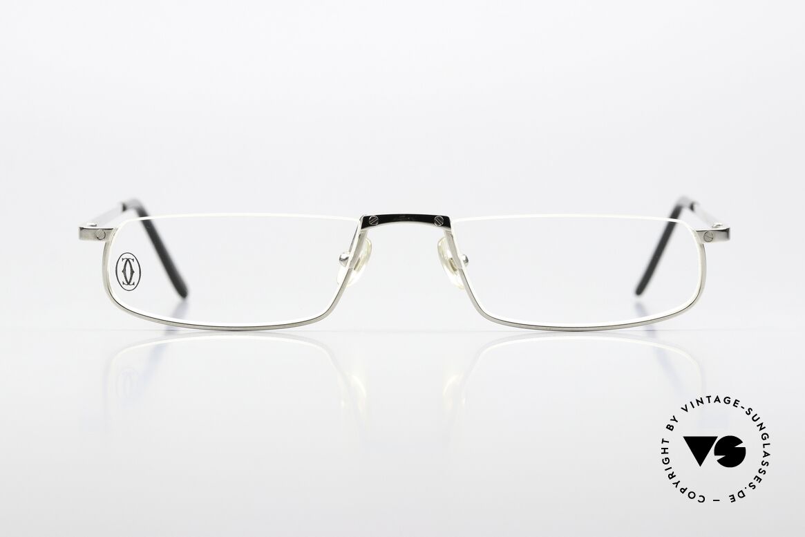Cartier Half Moon Titanium Lesebrille Von 2009, Unisex-Modell aus der alten CARTIER 'T' Collection, Passend für Herren und Damen