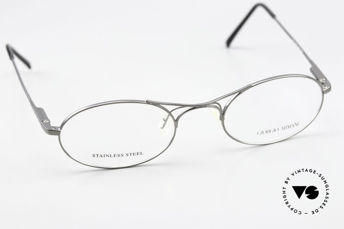 Giorgio Armani 634 Nachfolger Schubert Brille, sehr puristisch: einfache 'Drahtbrille' mit einem X-Steg, Passend für Herren und Damen