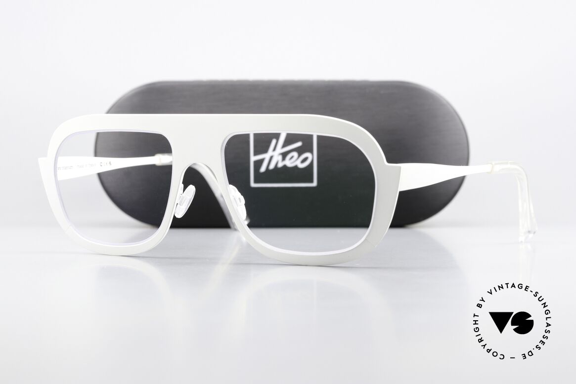 Theo Belgium Bientot Matali Crasset Kooperation, Theo Titanium Brille, Modell Bientôt, Gr. 56/19, Passend für Herren und Damen