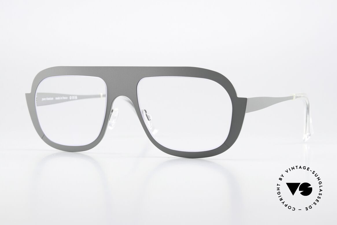 Theo Belgium Bientot Pure Titanium Designerbrille, Theo Titanium Brille, Modell Bientôt, Gr. 56/19, Passend für Herren und Damen