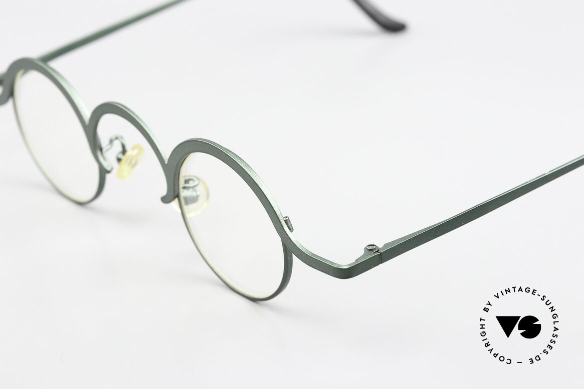 Theo Belgium Feu Rare Vintage Brille Von 1996, eine wirklich kustvolle Fassung in Top-Qualität!, Passend für Herren und Damen