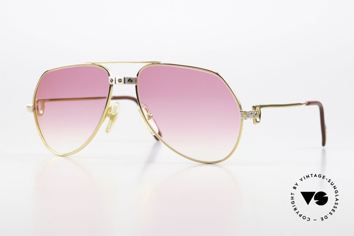 Cartier Vendome Santos - S Bond Girl Sonnenbrille 80er, Vendome = das berühmteste Brillendesign von CARTIER, Passend für Herren und Damen