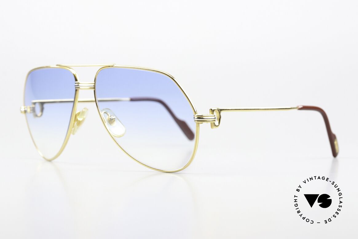 Cartier Vendome LC - M Sonnengläser Hellblau Verlauf, dieses Modell mit L.C.-Dekor in MEDIUM Gr. 59-14, 130, Passend für Herren und Damen