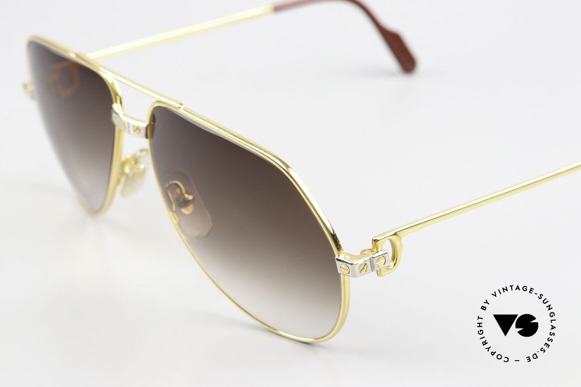 Cartier Vendome Santos - M Sonnengläser Braun Verlauf, u.a. getragen von Christopher Walken (James Bond, 85), Passend für Herren Cartier Vendome Santos - M Sonnengläser Braun Verlauf, u.a. getragen von Christopher Walken (James Bond, 85), Passend für Herren