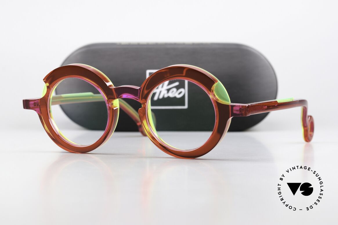 Theo Belgium Sara Runde Azetat Damenbrille, runde Damen-Designerbrille von Theo Belgium, Passend für Damen