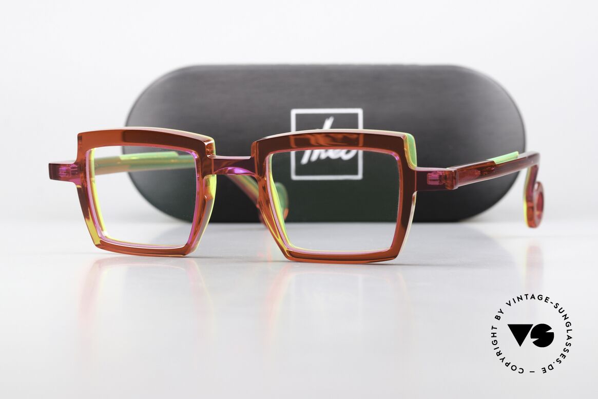 Theo Belgium Vilmos Eckige Azetat Damenbrille, eckige Damen-Designerbrille von Theo Belgium, Passend für Damen Theo Belgium Vilmos Eckige Azetat Damenbrille, eckige Damen-Designerbrille von Theo Belgium, Passend für Damen