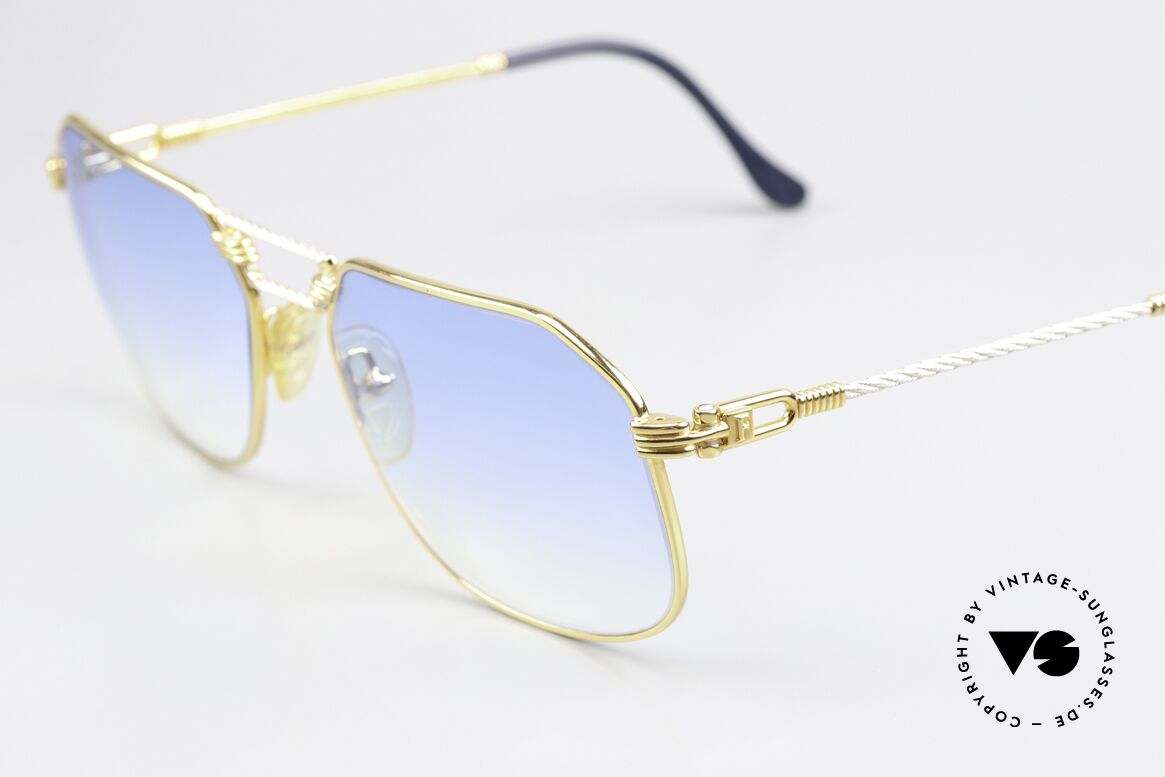 Fred Cap Horn - L Seglerbrille aus den 1980ern, Bügel und Brücke sind gedreht wie ein Segeltau; Unikat, Passend für Herren