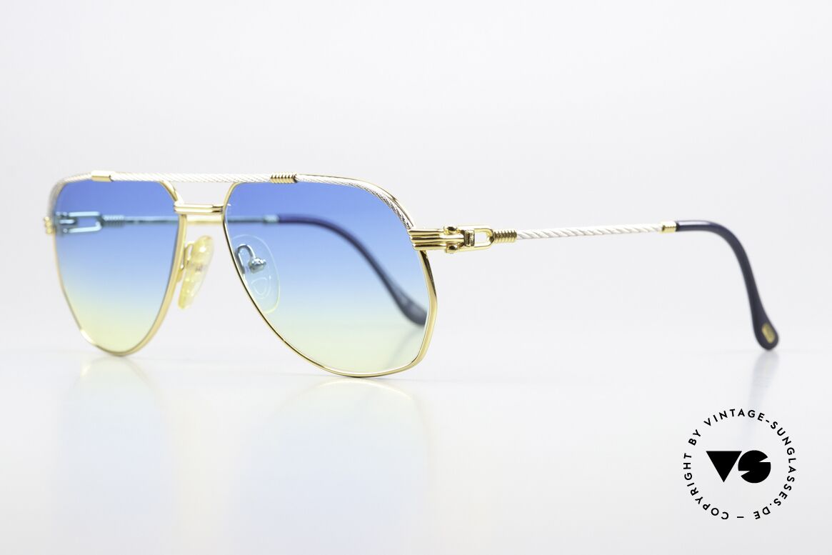 Fred America Cup - S Sonnenglas Blau Gelb Verlauf, einmalige Designersonnenbrille aus den 80er Jahren, Passend für Herren und Damen Fred America Cup - S Sonnenglas Blau Gelb Verlauf, einmalige Designersonnenbrille aus den 80er Jahren, Passend für Herren und Damen