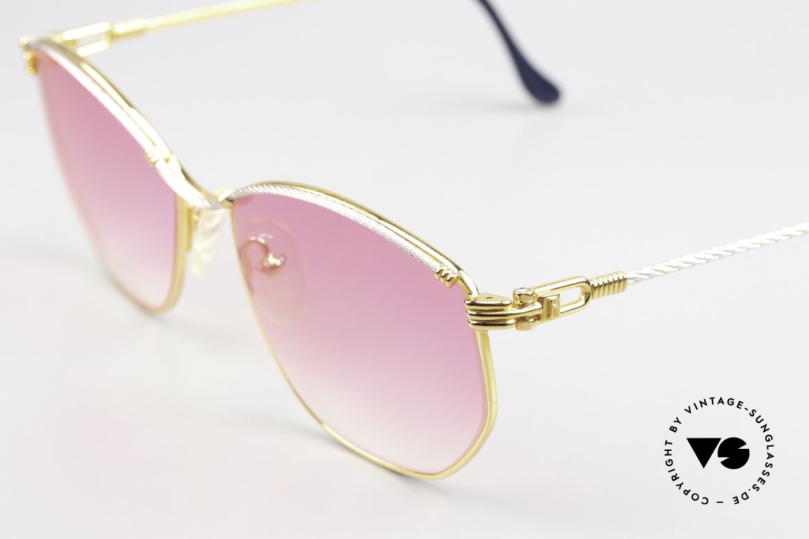 Fred Cythere - L Vintage Luxusbrille Damen, ungetragen & neue Gläser in pink-Verlauf (100% UV), Passend für Damen