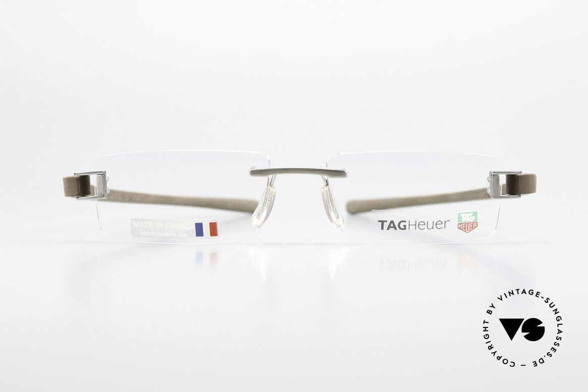 Tag Heuer 7103 Fold Bügel Wie Ein Formel 1 Reifen, eine extrem sportliche Randlosbrille für Herren, Passend für Herren