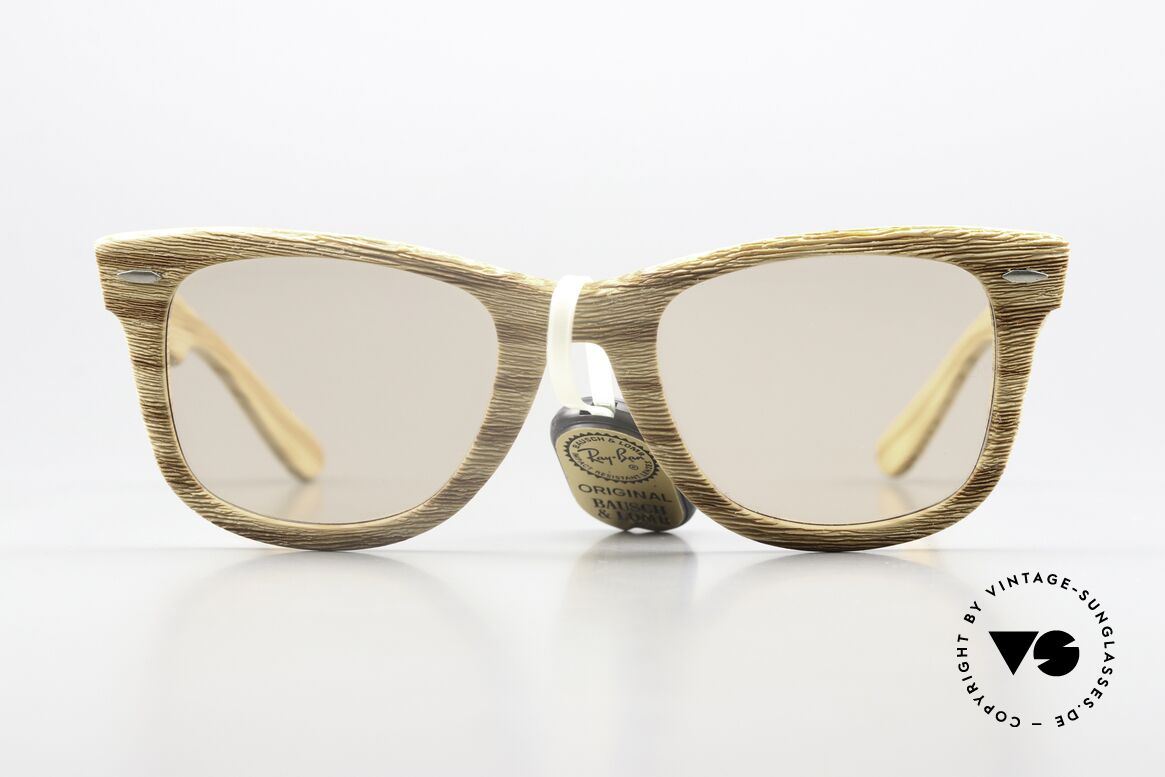 Ray Ban Wayfarer I Woodies USA B&L 80er Wood, Wayfarer: die Legende von Ray Ban aus den 80ern, Passend für Herren und Damen Ray Ban Wayfarer I Woodies USA B&L 80er Wood, Wayfarer: die Legende von Ray Ban aus den 80ern, Passend für Herren und Damen
