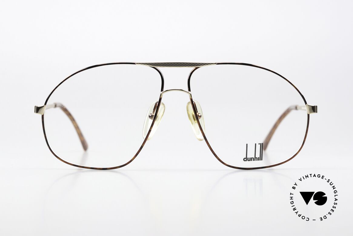 Dunhill 6098 Aviator Brille 90er Herren, außergewöhnlich modifizierte Tropfen- / Pilotenform, Passend für Herren