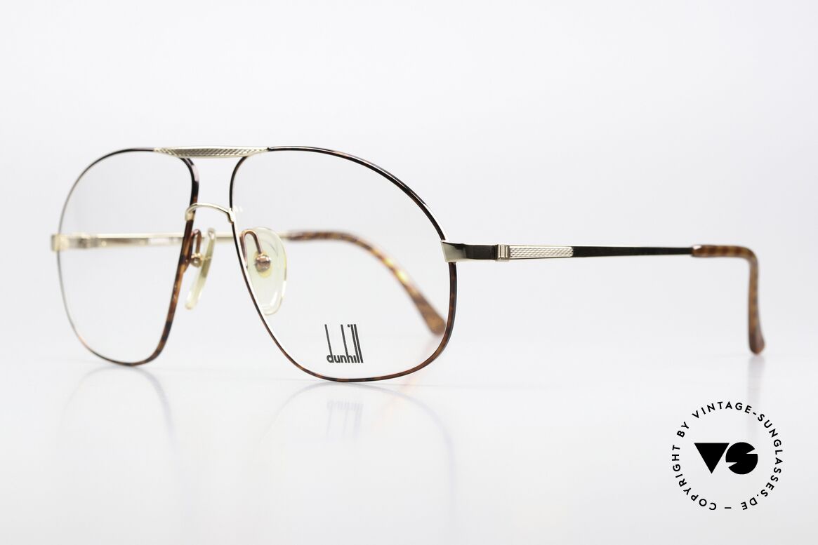 Dunhill 6098 Aviator Brille 90er Herren, vergoldeter Metallrahmen mit edlen Glaseinfassungen, Passend für Herren