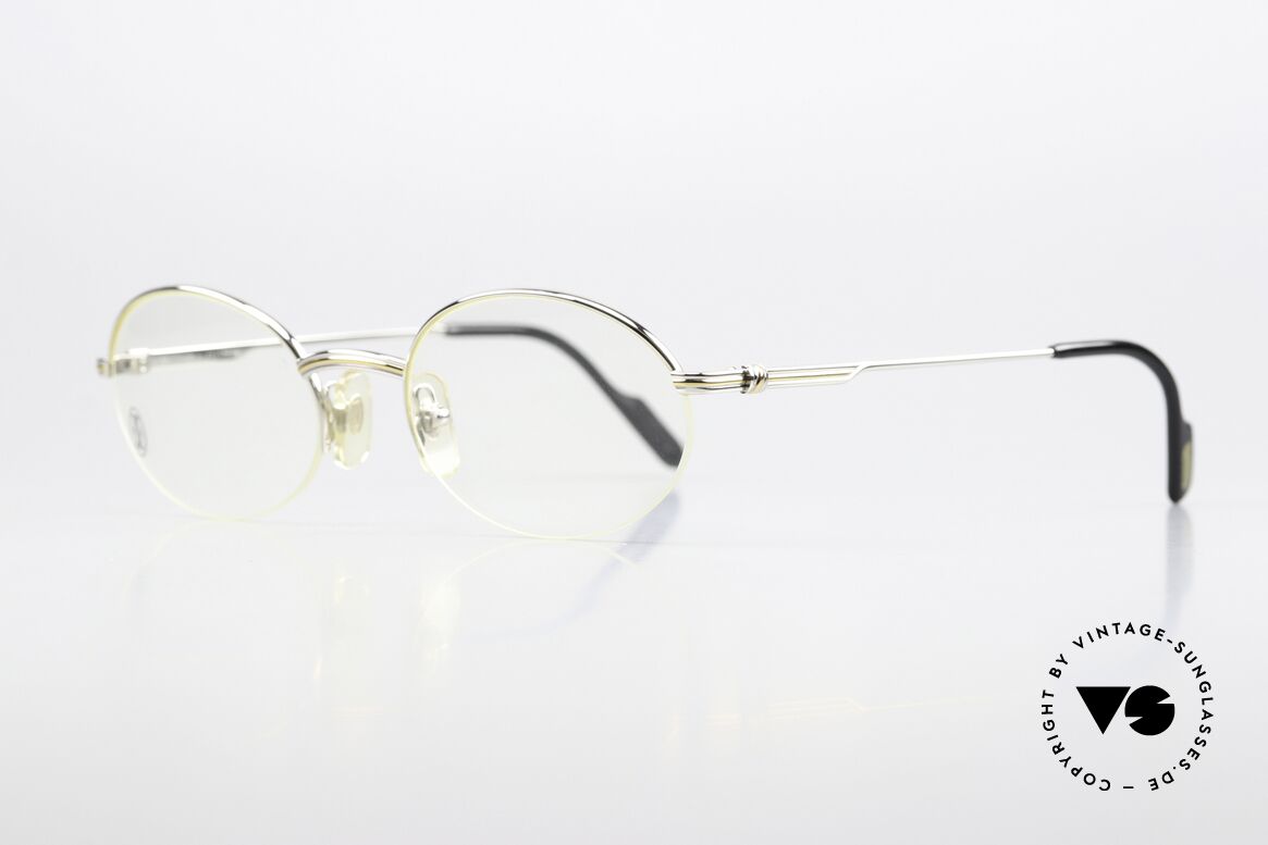 Cartier Manhattan - M Halbrand Nylor Brille 90er, flexibler Halbrahmen (Top-Qualität), Luxusbrille!, Passend für Herren und Damen Cartier Manhattan - M Halbrand Nylor Brille 90er, flexibler Halbrahmen (Top-Qualität), Luxusbrille!, Passend für Herren und Damen