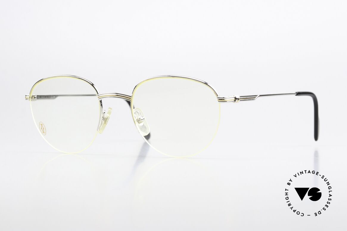Cartier Colisee - M Runde Luxus Platin Brille, rundliche Cartier Brillenfassung in Größe 51/20, Passend für Herren und Damen Cartier Colisee - M Runde Luxus Platin Brille, rundliche Cartier Brillenfassung in Größe 51/20, Passend für Herren und Damen