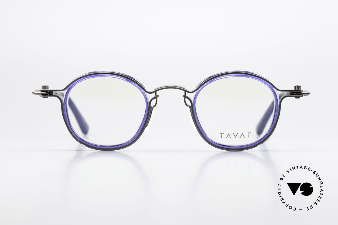 Tavat Pantos Steampunk Stil Brille Blau, TAVAT Designerbrille, Pantos RC8; in Größe 46-25, Passend für Herren und Damen Tavat Pantos Steampunk Stil Brille Blau, TAVAT Designerbrille, Pantos RC8; in Größe 46-25, Passend für Herren und Damen