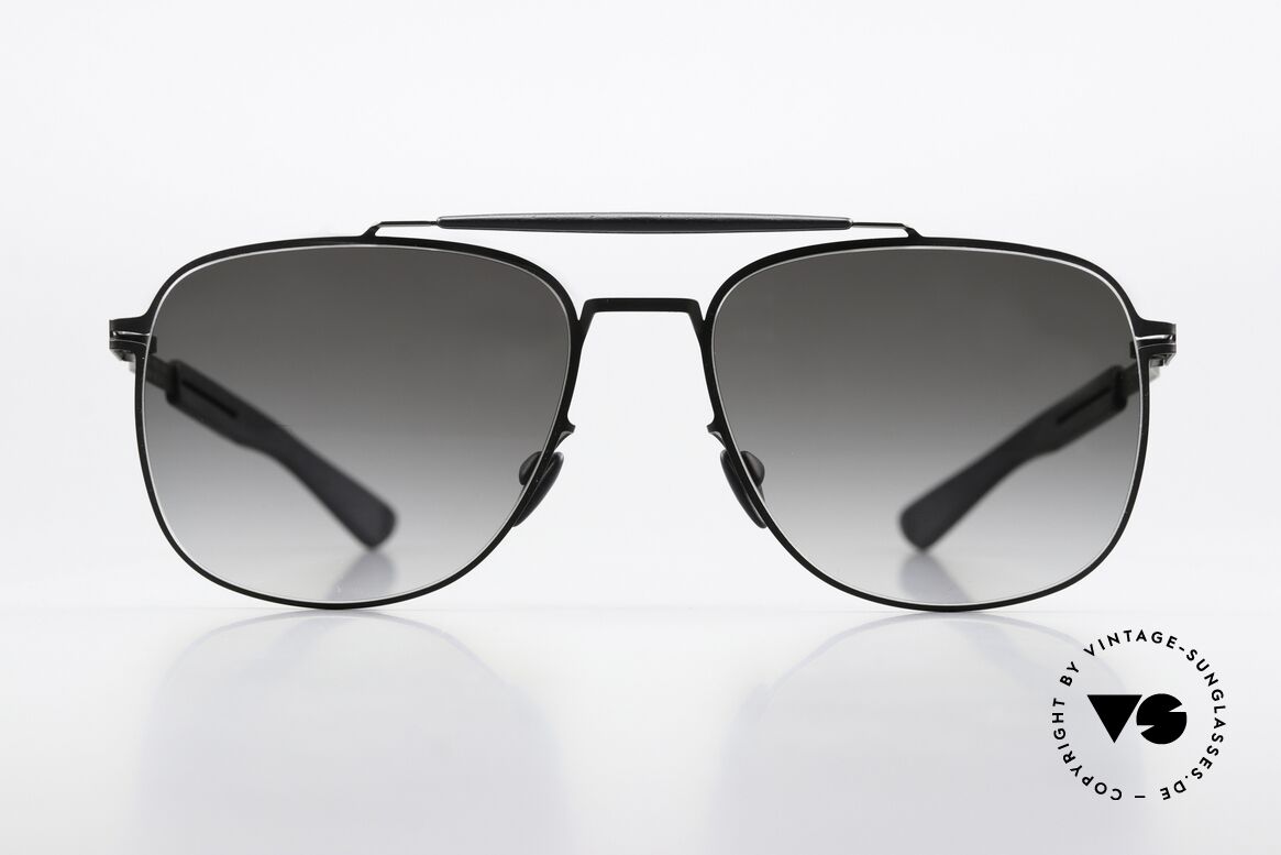Mykita Mylon Elon Designersonnenbrille Eckig, Gr. 58-18, Col. 243 (pitch black-gray gradient), Passend für Herren