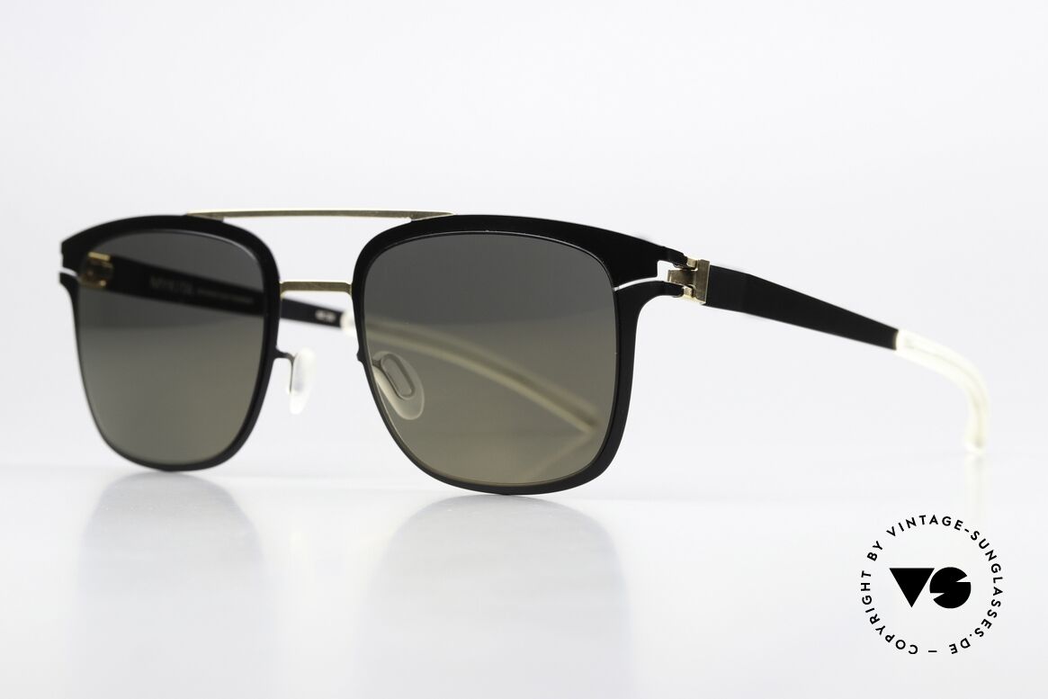 Mykita Hunter Decades Collection 2014-2015, Col. Code 167 = "Gold / Jet Black Brilliantgrey Solid", Passend für Herren und Damen