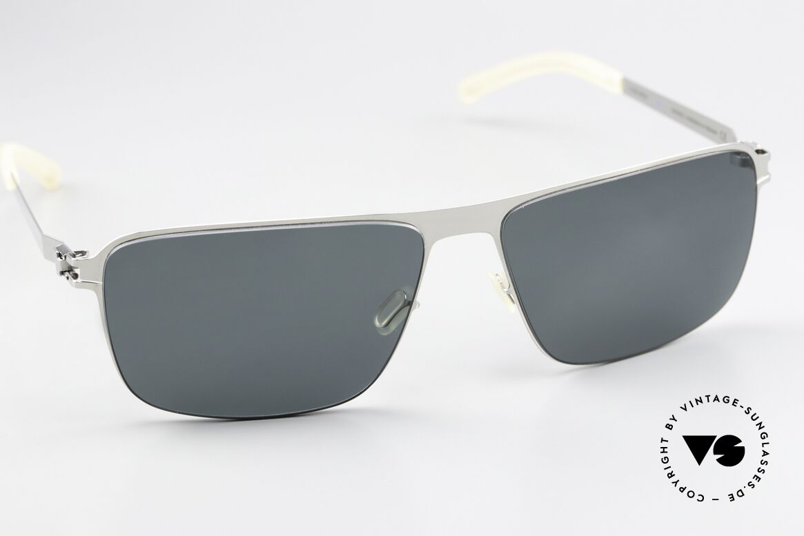 Mykita Greyson Klassische Sonnenbrille Silber, ungetragenes Modell mit original Mykita Verpackung, Passend für Herren
