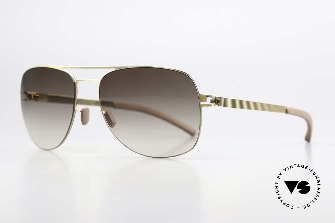 Mykita Jim Vintage Sonnenbrille von 2008, Mod. No.1 Sun JIM Goldline, brown-gradient, Gr. 55-17, Passend für Herren und Damen