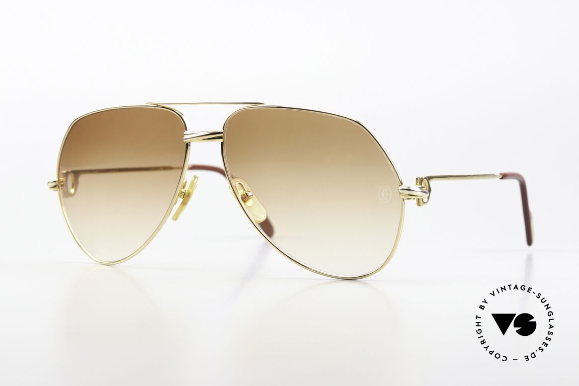 Cartier Vendome Solid Gold - L 18kt Echtgold Brille Solid Gold, Vendôme Sonnenbrille der Cartier "SOLID GOLD' Serie, Passend für Herren
