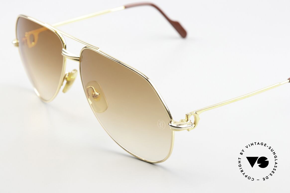 Cartier Vendome Solid Gold - L 18kt Echtgold Brille Solid Gold, Basis-Preis in 1980ern: 15.300 DM (Goldpreis abhängig), Passend für Herren