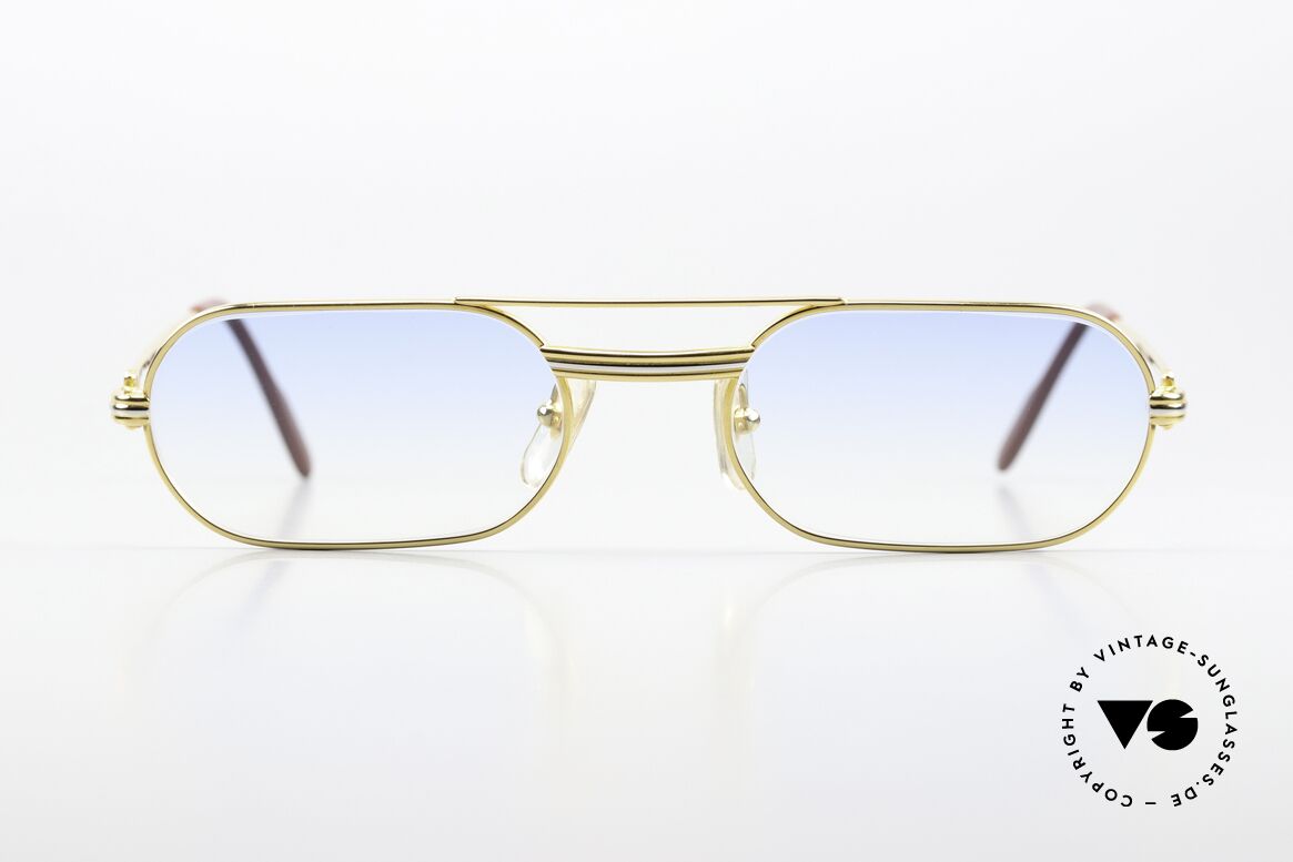 Cartier MUST LC - M Vintage Brille von 1983 Luxus, hier mit Louis Cartier Dekor in M Größe 55°20, 140, Passend für Herren