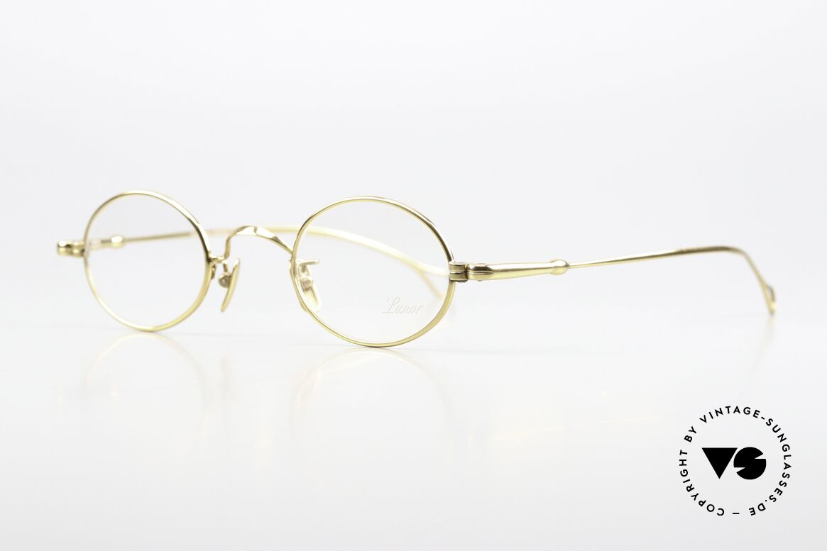Lunor V 101 Kleine Ovale Brille Vergoldet, Original der 1990er/2000er in altbekannter Qualität, Passend für Herren und Damen