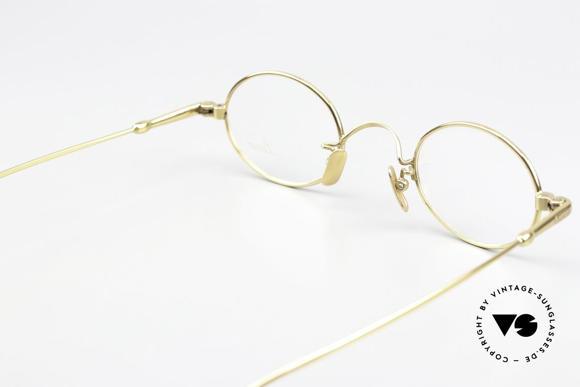 Lunor V 101 Kleine Ovale Brille Vergoldet, Größe: small, Passend für Herren und Damen
