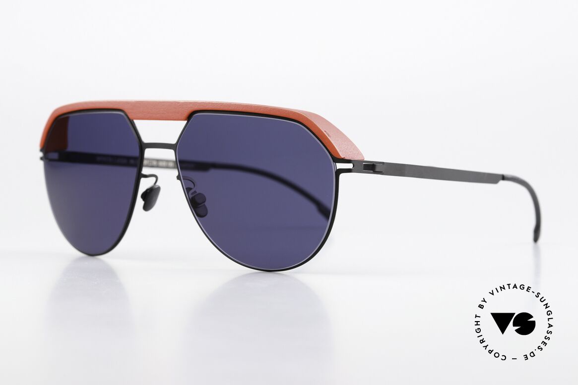Mykita Leica ML02 Leica Red Black Deep Blue Lens, entsprechend hochwertig entwickelte Sonnengläser, Passend für Herren