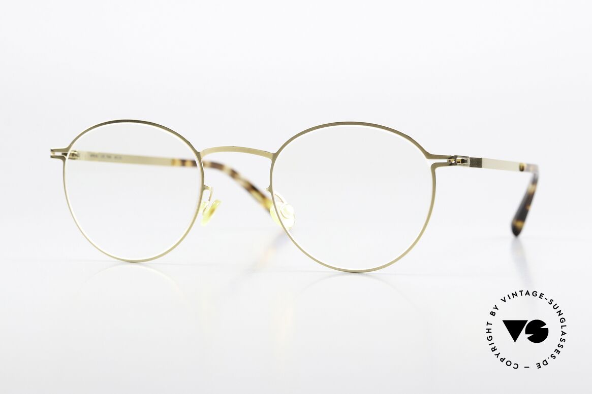 Mykita Tona Pantobrille Glossy Gold Small, Panto Mykita Brille, mod. TONA, Gr. 46-22, col. 013, Passend für Herren und Damen