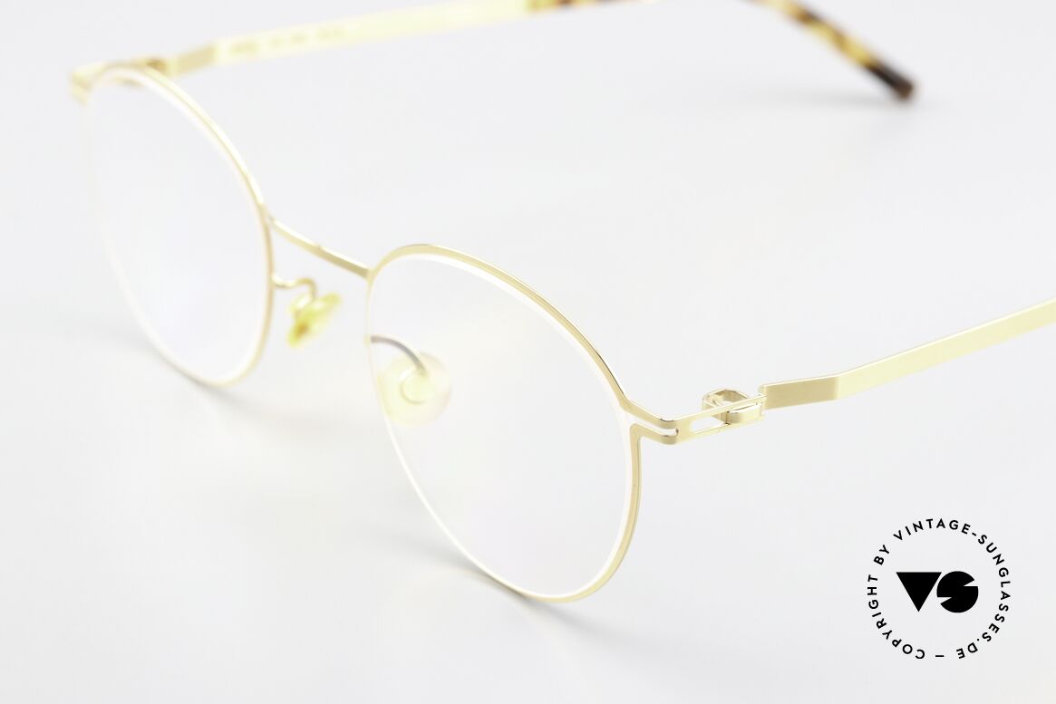 Mykita Tona Pantobrille Glossy Gold Small, wohlbekannte Spitzenqualität; handmade in Germany, Passend für Herren und Damen