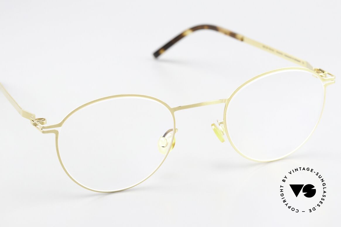 Mykita Tona Pantobrille Glossy Gold Small, ungetragenes Modell mit original Mykita Verpackung, Passend für Herren und Damen