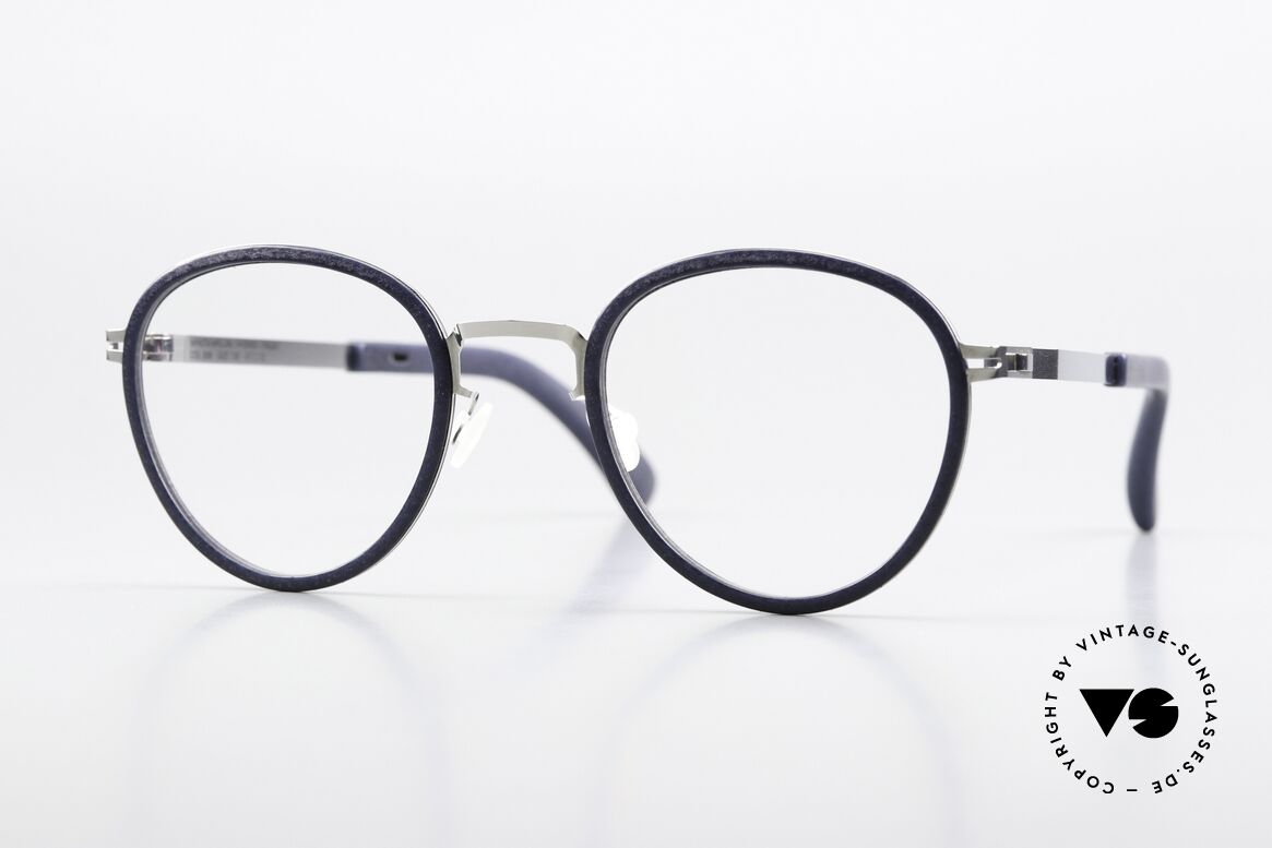 Mykita Mylon Palm Navy Blue / Shiny Silver Frame, MYKITA MYLON HYBRID Brillenfassung; PALM, Passend für Herren und Damen