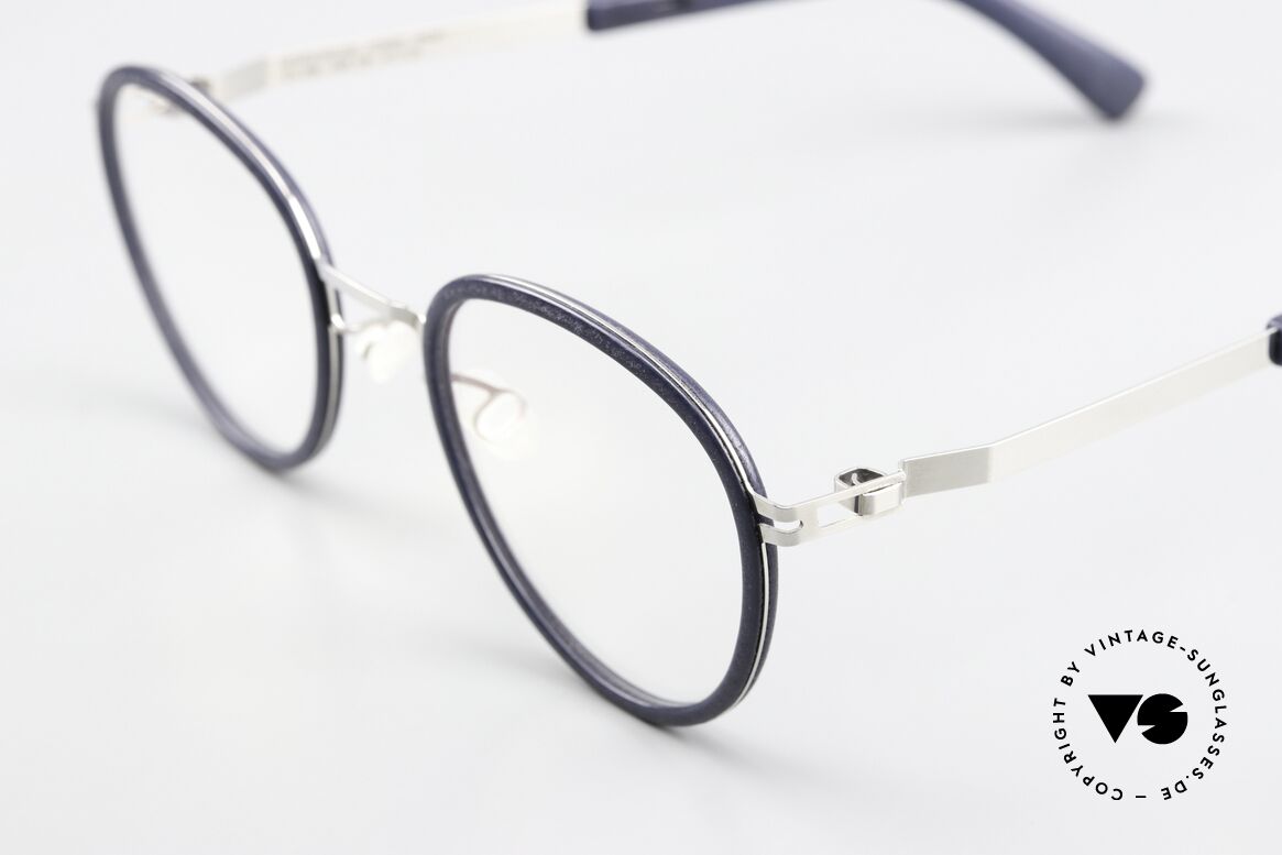 Mykita Mylon Palm Navy Blue / Shiny Silver Frame, Brillenliebhaber wissen um das Mylon Konzept, Passend für Herren und Damen
